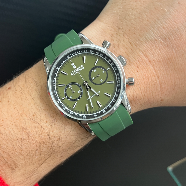 Tempomat x Atomico Green Rubber Strap